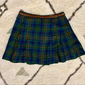 90’s Vintage Ralph Lauren Blue Plaid Mini Skirt